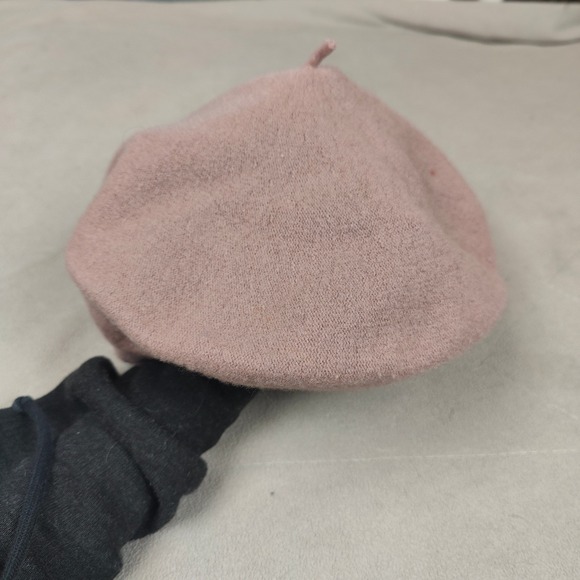Janessa Leone Pink Wool Beret Hat Womens One Size‎ Made in USA Luxury Fashion